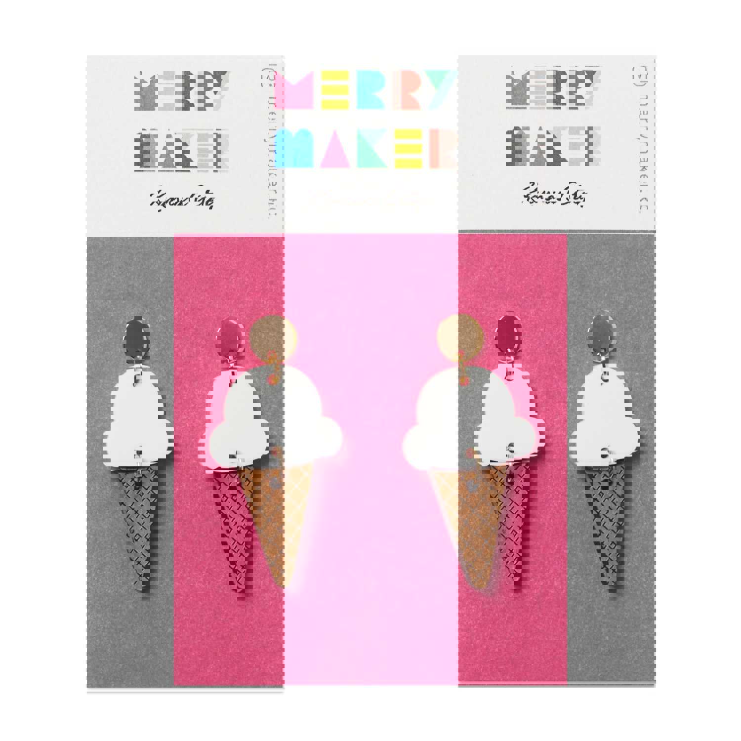 Merry Maker Ice Cream Cone Earrings
