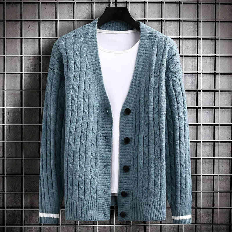 Nukty Autumn Men's Slim Fit Single Breasted Knitted Cardigan