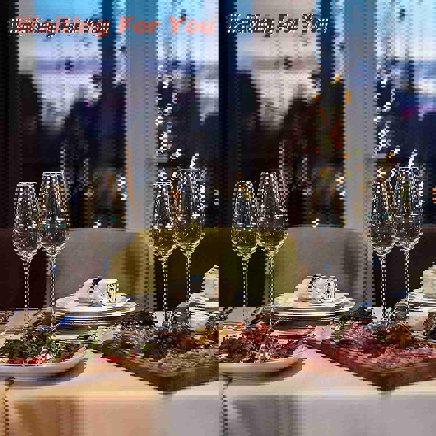 Teemto Crystal Wine Glasses Set of 6 - Hand Blown Italian Style, Lead Free, 17.4 oz