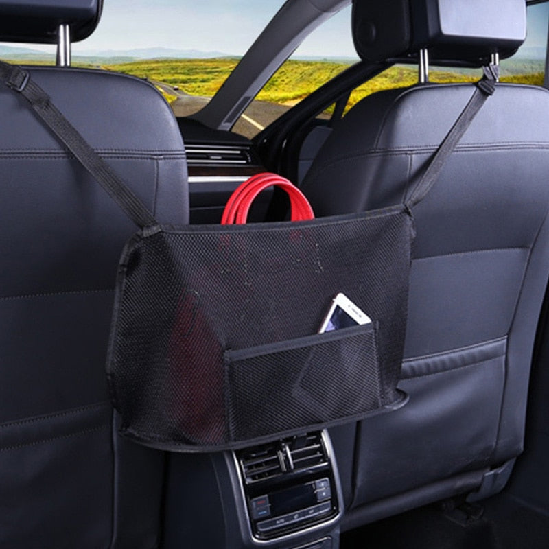 Universal Car Net Pocket Handbag Holder - Multifunction Seat Gap Storage Organizer