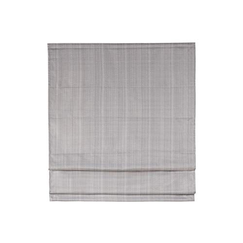 Madison Park Galen Cordless Roman Shades - Grey, 31 x 64, Room Darkening, Energy Efficient