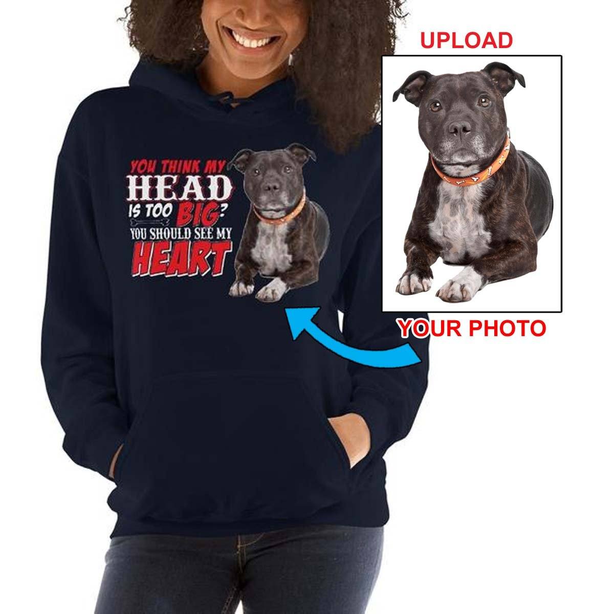 Custom Unisex Hoodie with Your Dog's Photo - Personalized Pet Apparel