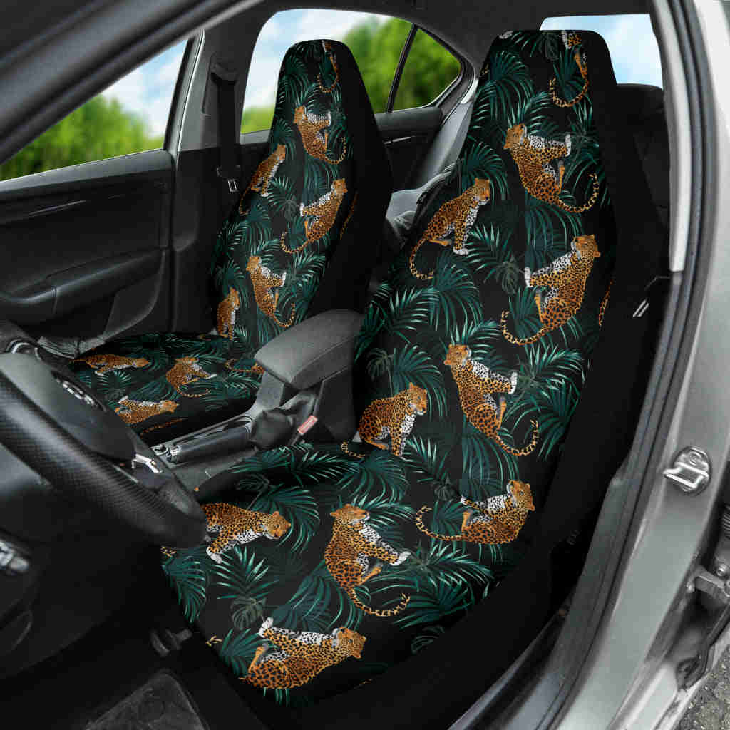 Leopard Skin Wild Pattern Car Seat Covers - Premium Car Interior Accessories