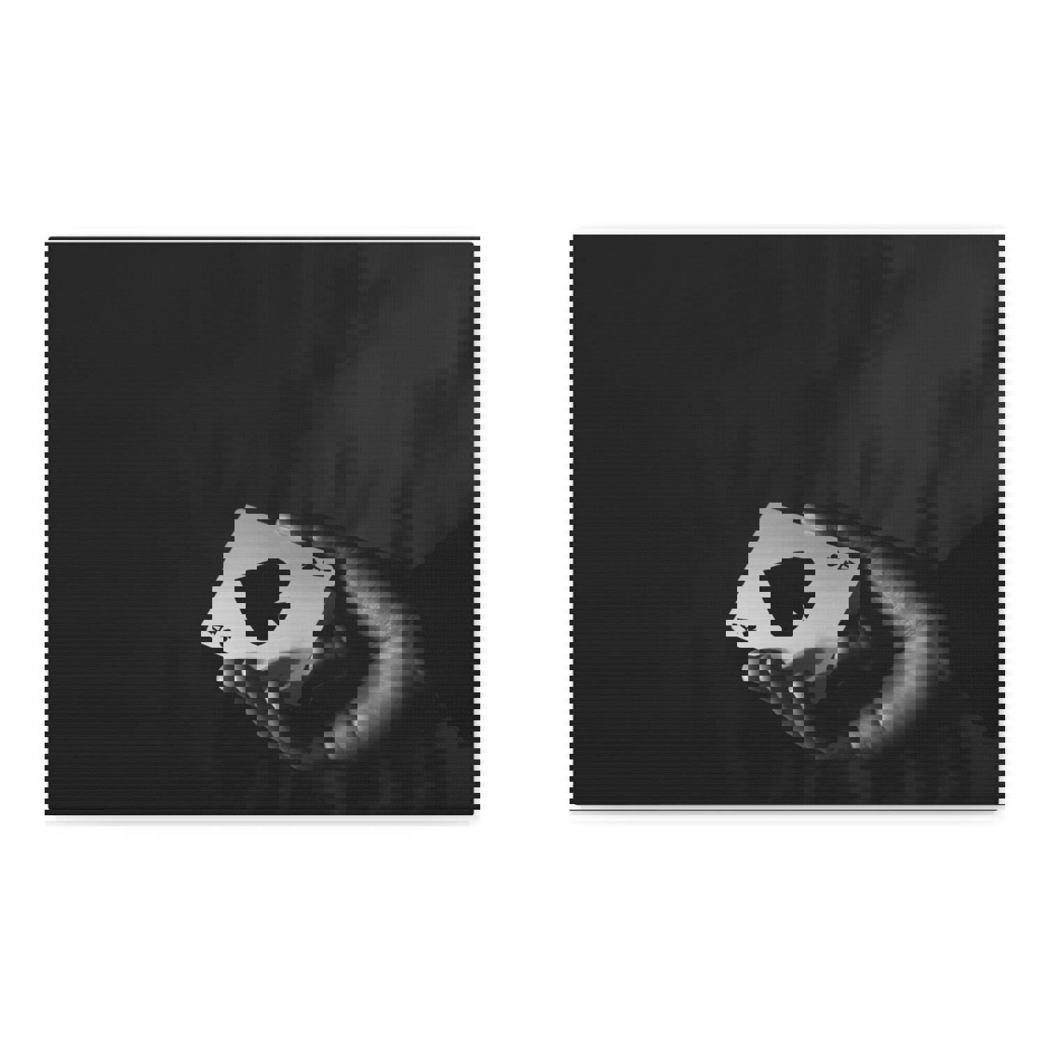 Ace of Spades In Hand Playing Card Canvas Wall Art - Ready-to-Hang Home Decor