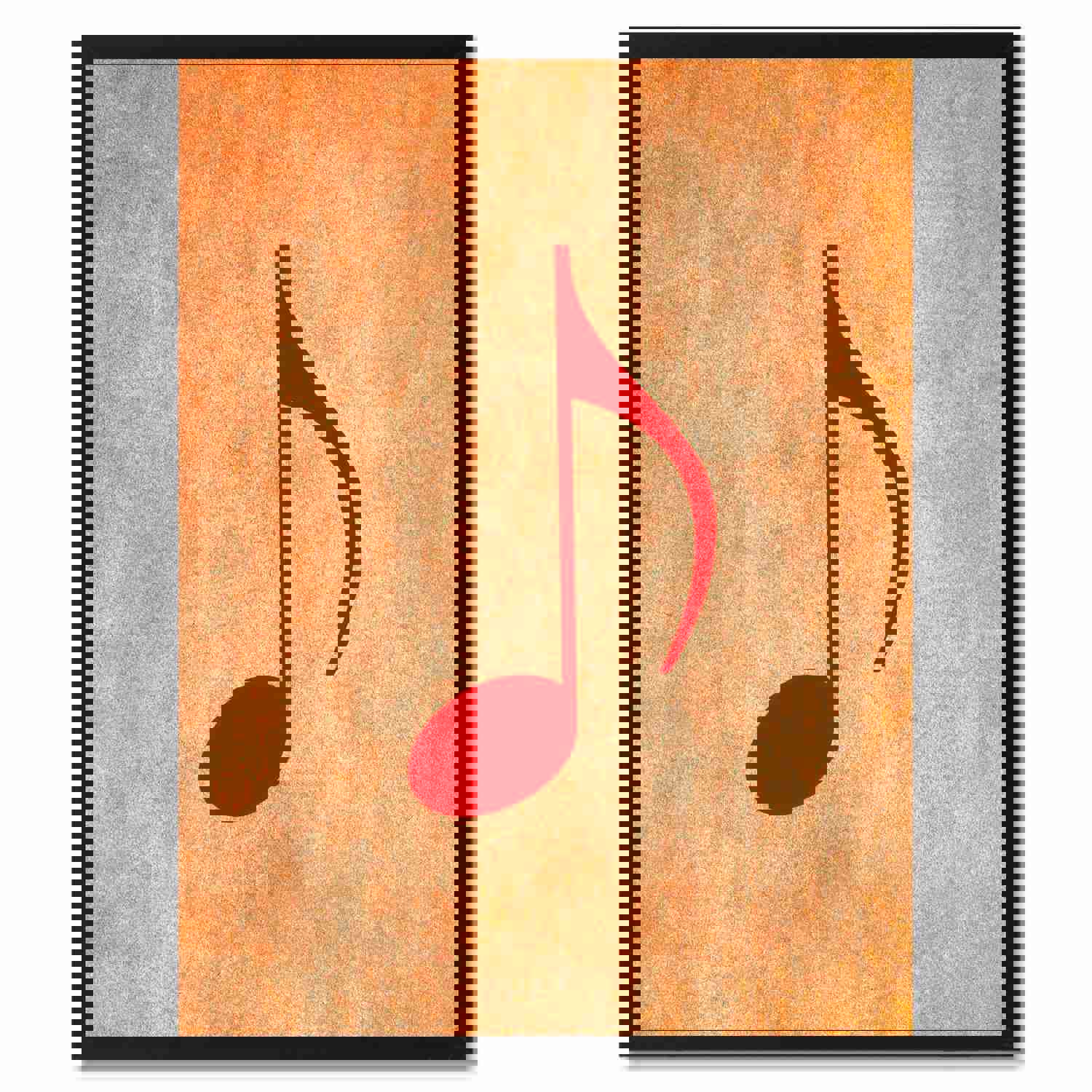 Quaver Music Orange Canvas Print Pictures Frames for Office and Home Décor Wall Art
