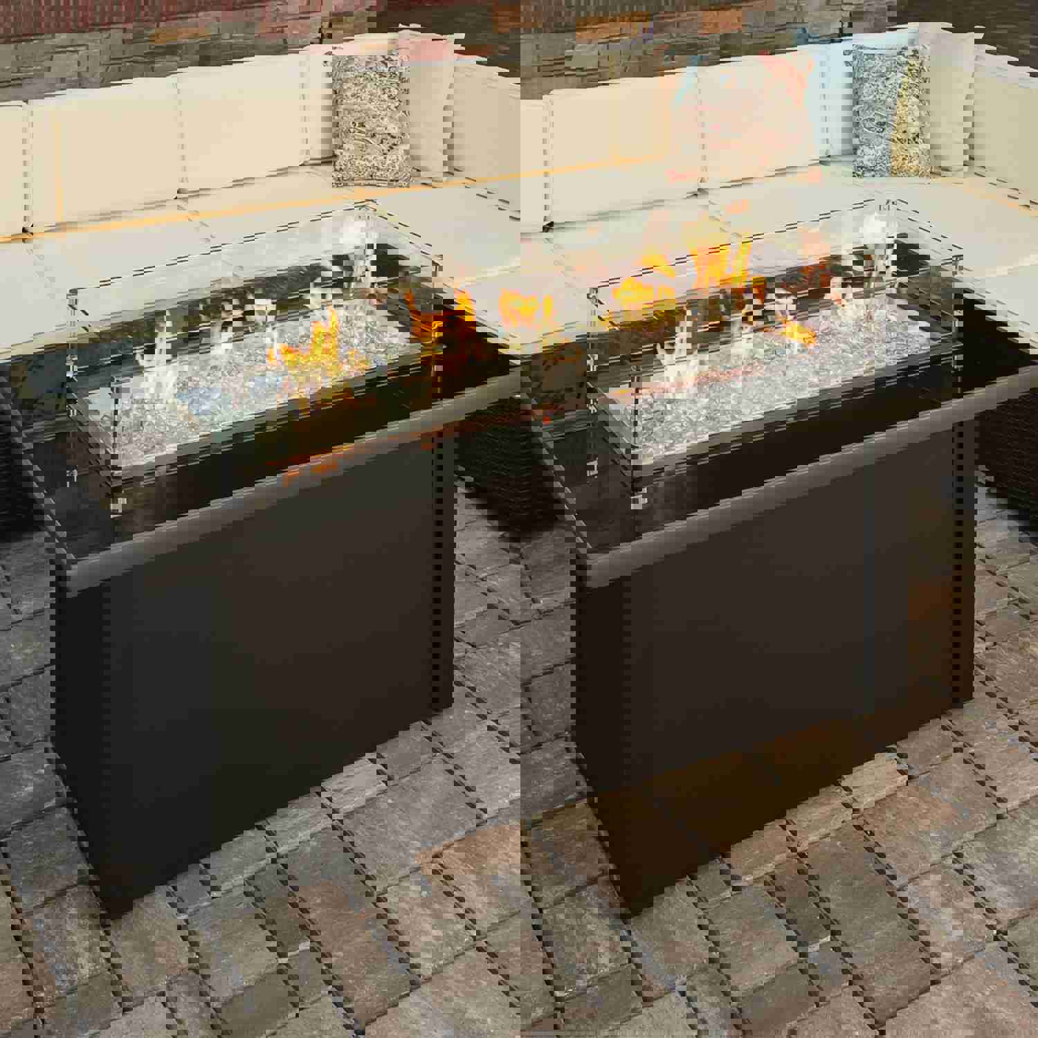 Monte Carlo Linear Gas Fire Pit Table