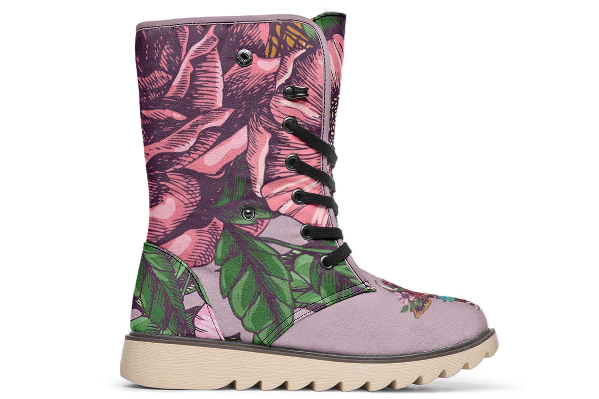 Floral Cow Polar Vibe Boots