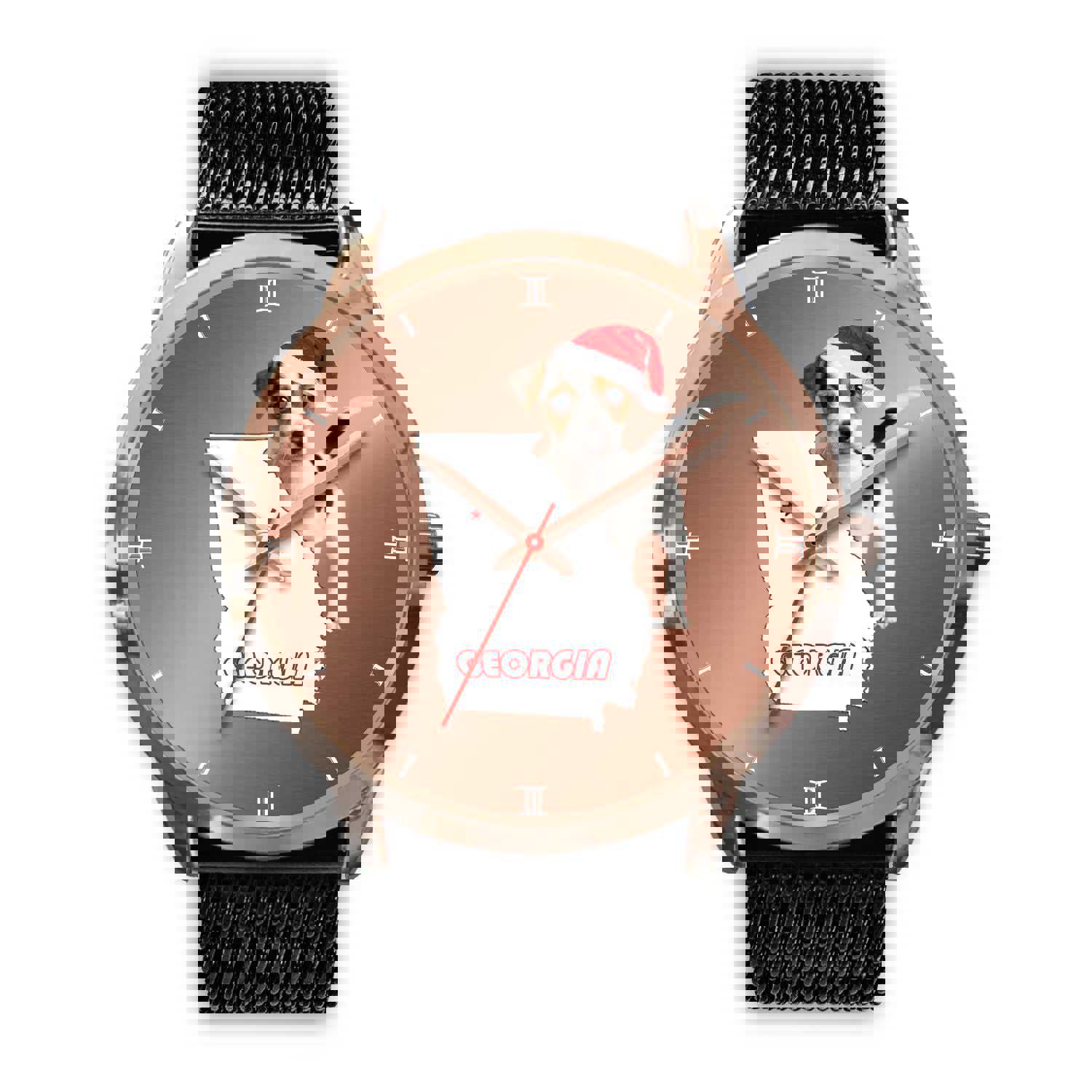 Jack Russell Terrier Georgia Christmas Special Wrist Watch