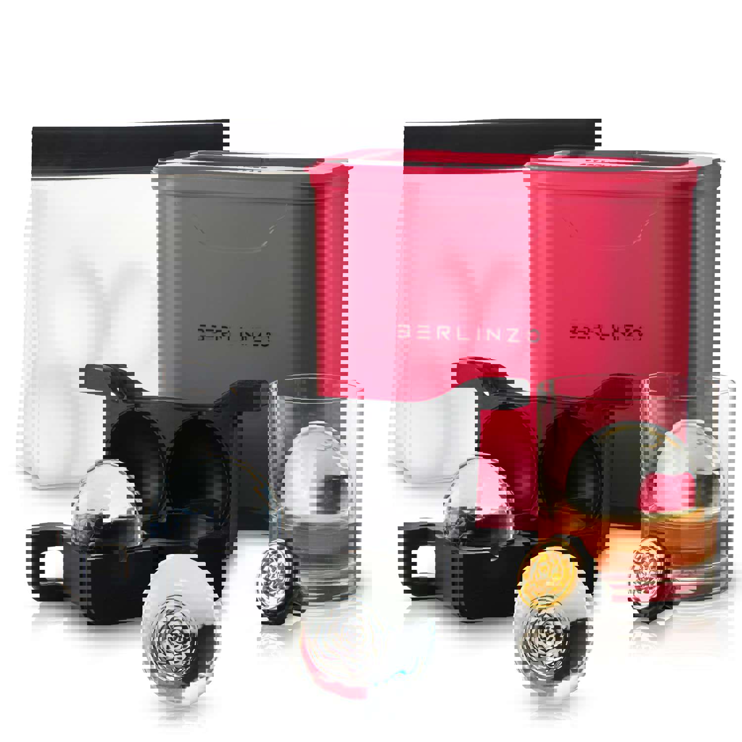 Berlinzo Premium Clear Ice Ball Maker [2024 Upgraded] - Large 2.4-inch Crystal Clear Ice Balls for Whiskey Cocktail