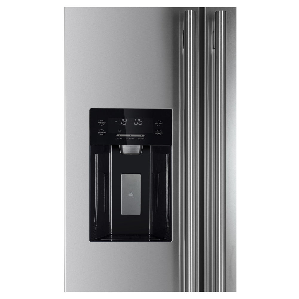 Forno FFRBI1844-36SB 36″ Side by Side Refrigerator 20.0cuft with Ice Maker