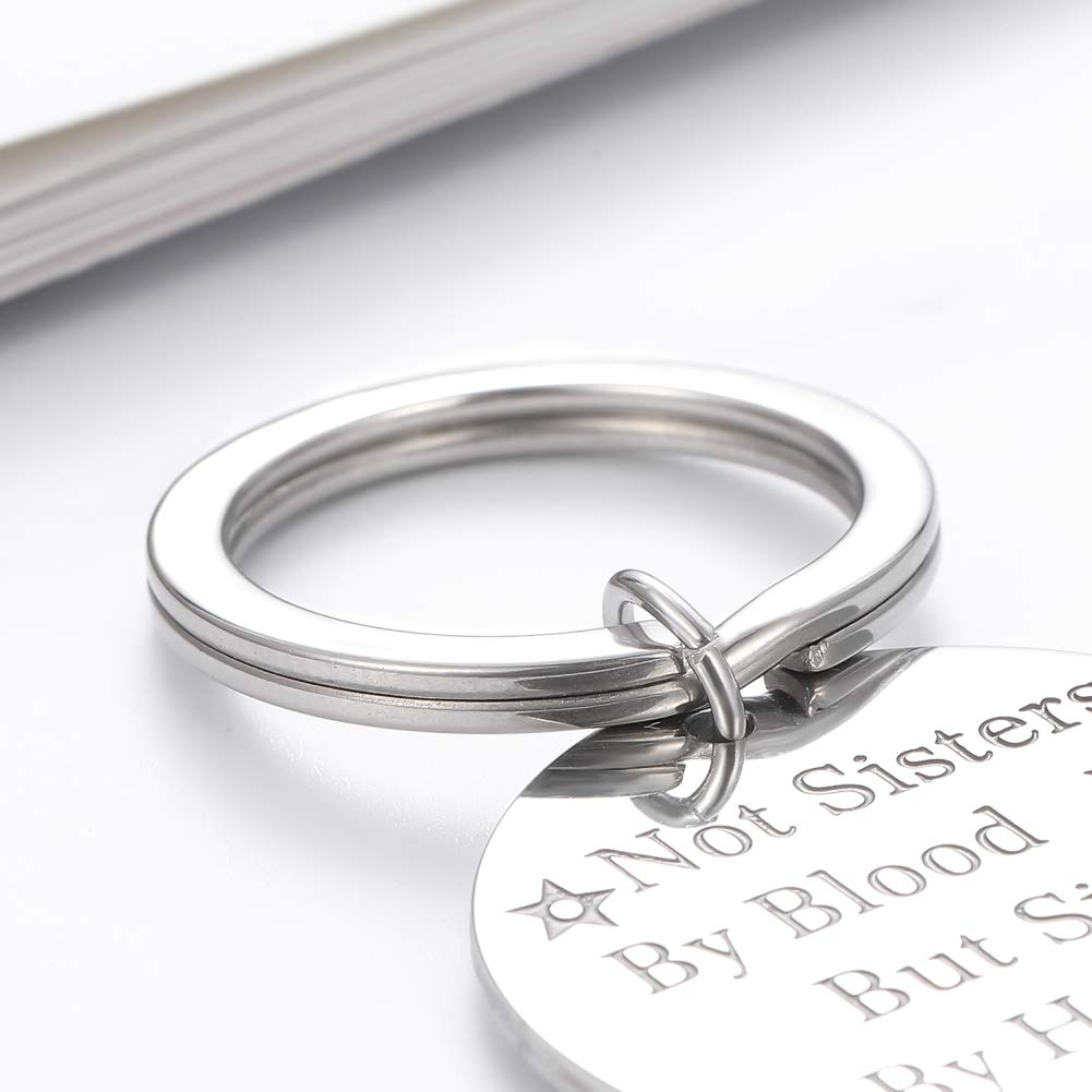 Best Friend Keychain - Sisters by Heart Friendship Jewelry for Women