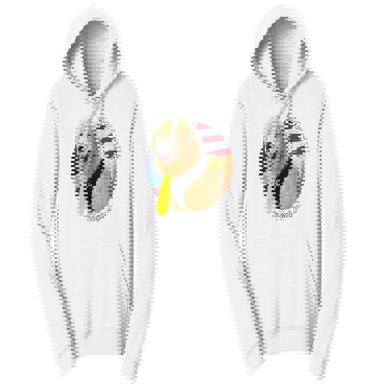Mayor Max USA Flag Circle - Adult Unisex Hoodie Sweatshirt