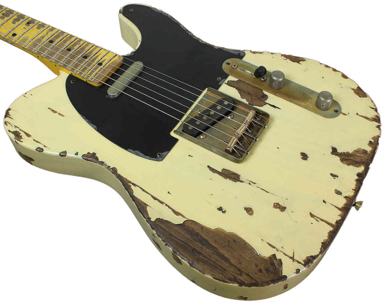 Nash T-52 Guitar in Mary Kaye White with Extra-Heavy Aging