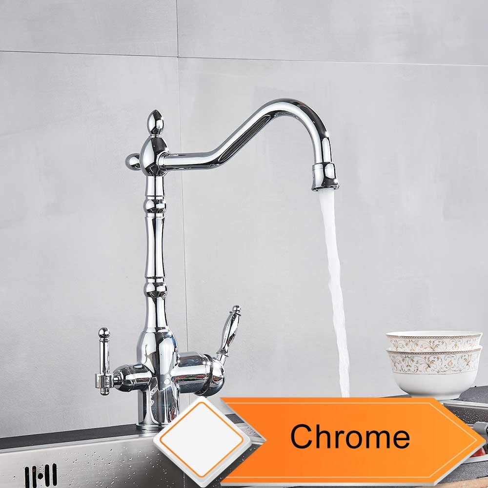 MIRODEMI® Two Handle Swivel Spout Water Purifier Sink Kitchen Faucet