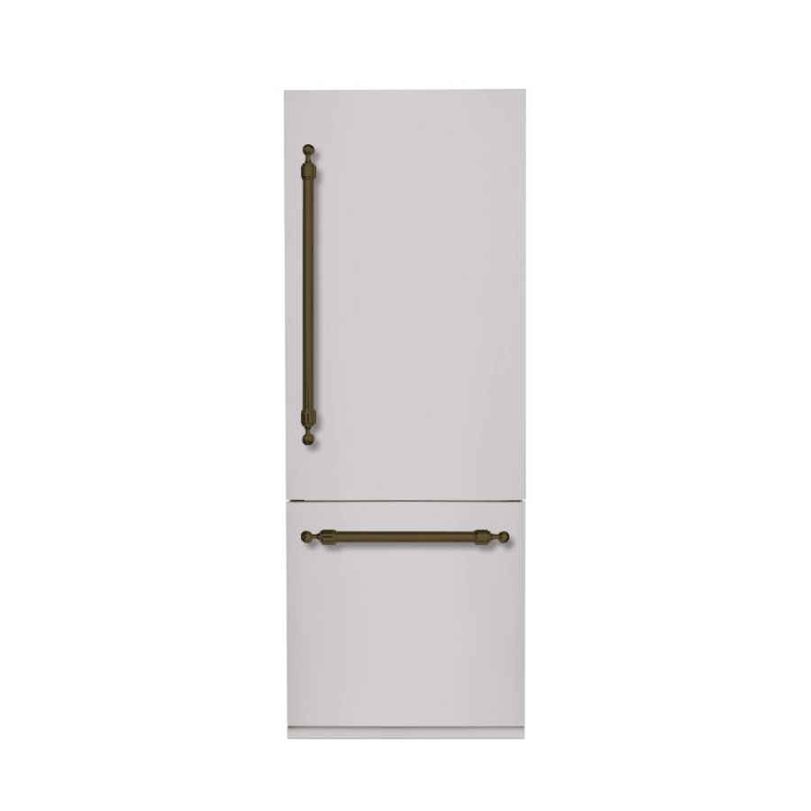 Hallman 60 Built-in Refrigerator with Interior Filtered Water Dispenser, Bottom Mount Freezer, and Automatic Ice Maker