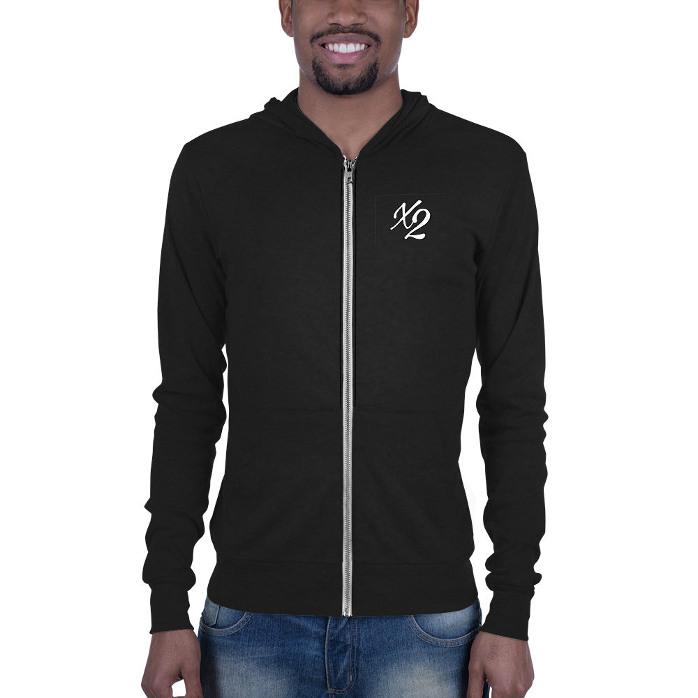S-X2 ZIP UP HOODIE - Lightweight Unisex Hoodie with Kangaroo Pocket