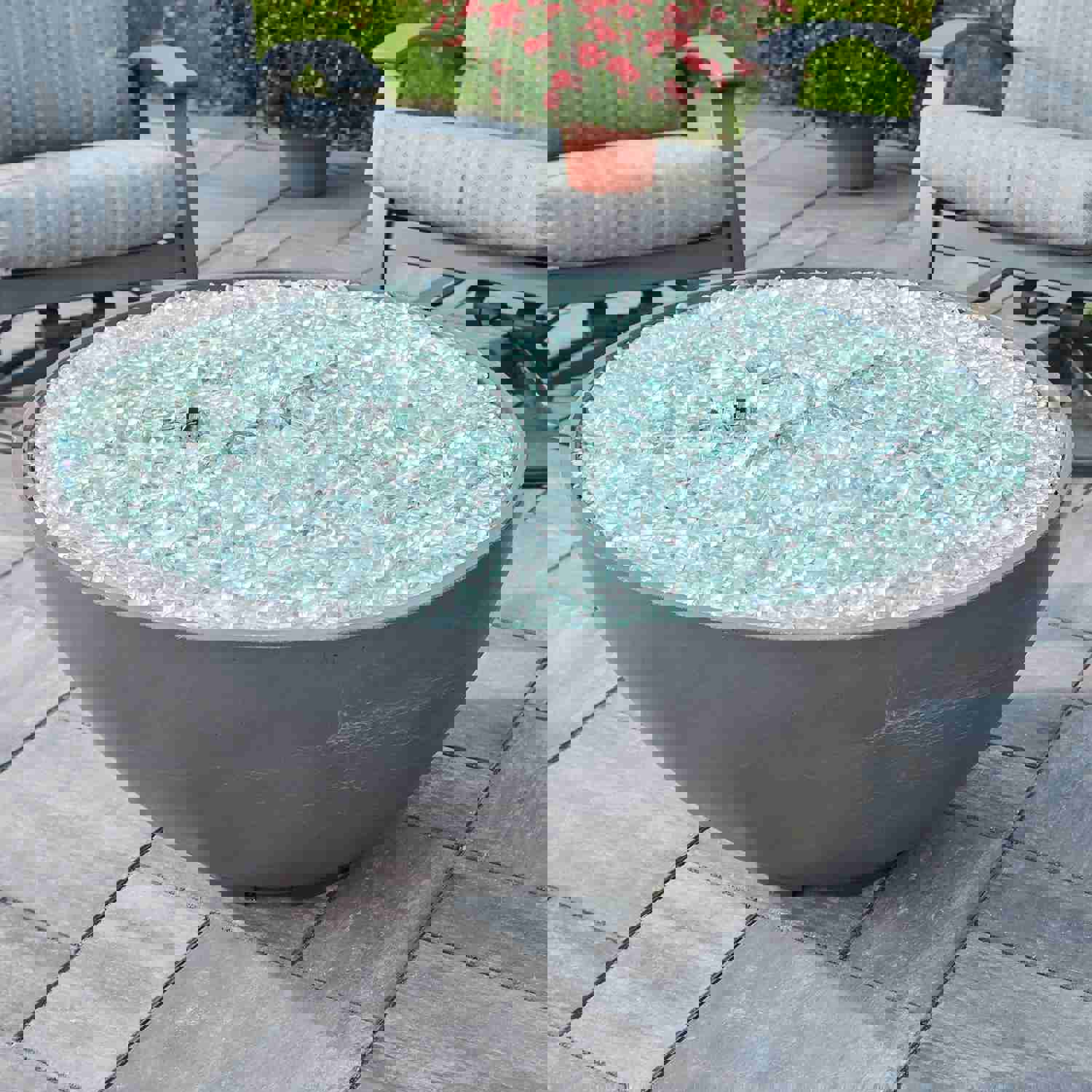 Cove Edge Round Gas Fire Pit Bowl 42 - White Supercast™ Finish