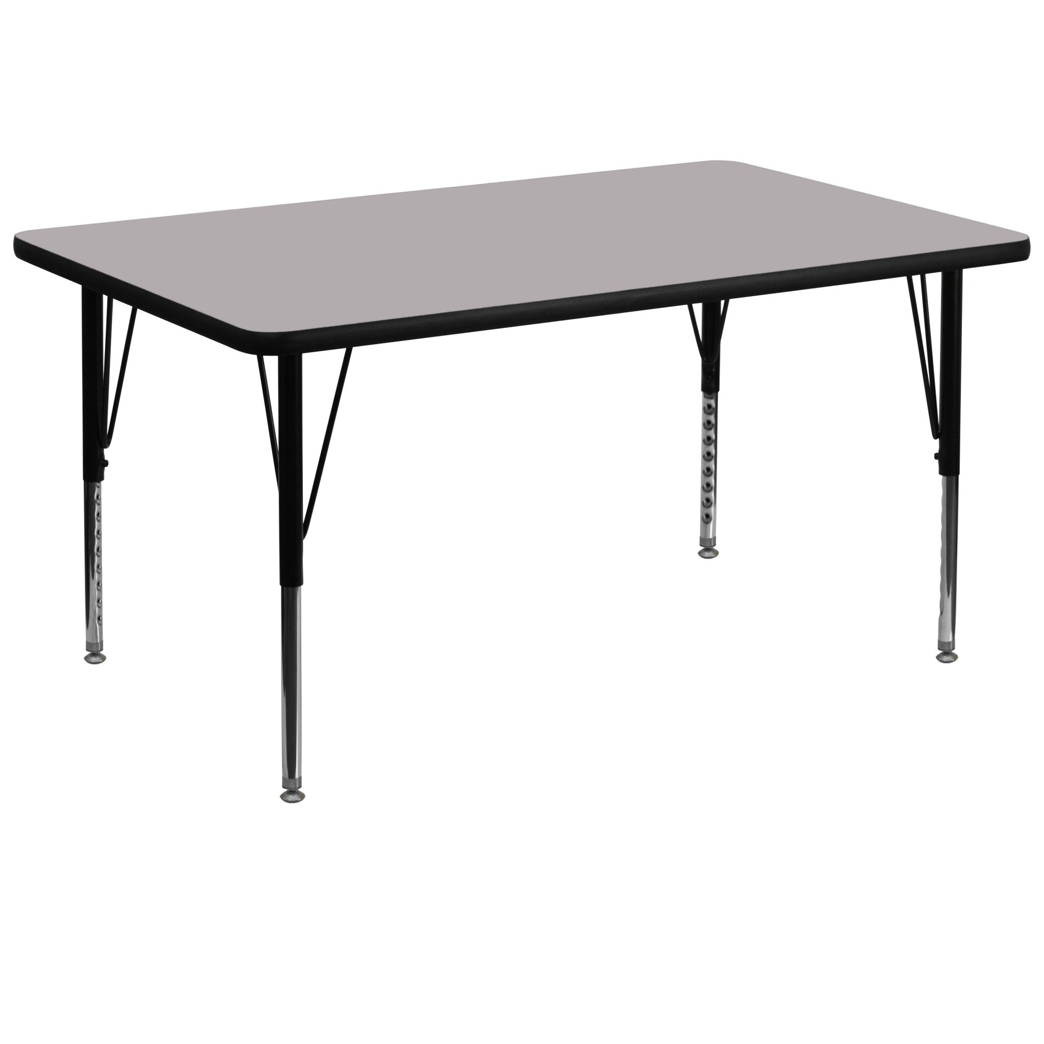 Wren Mobile 36W x 72L Rectangular Thermal Laminate Activity Table - Adjustable Height