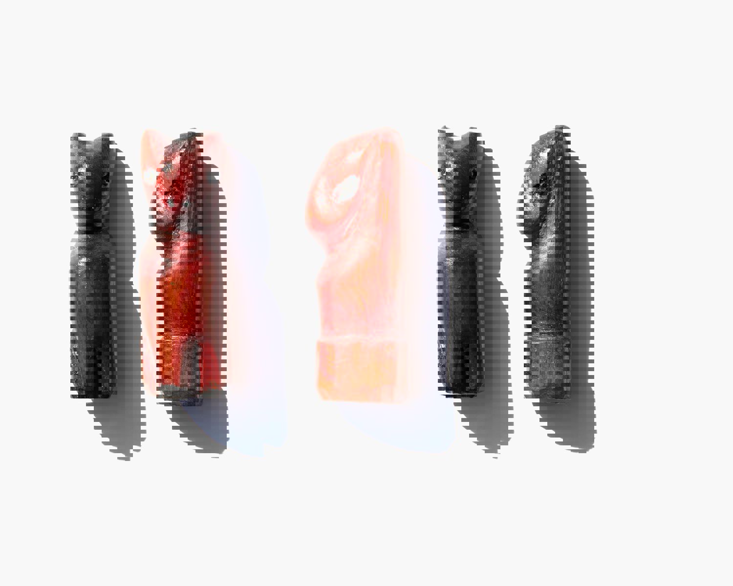 Handmade Folk Art Cedar Wood Whimsy Pair