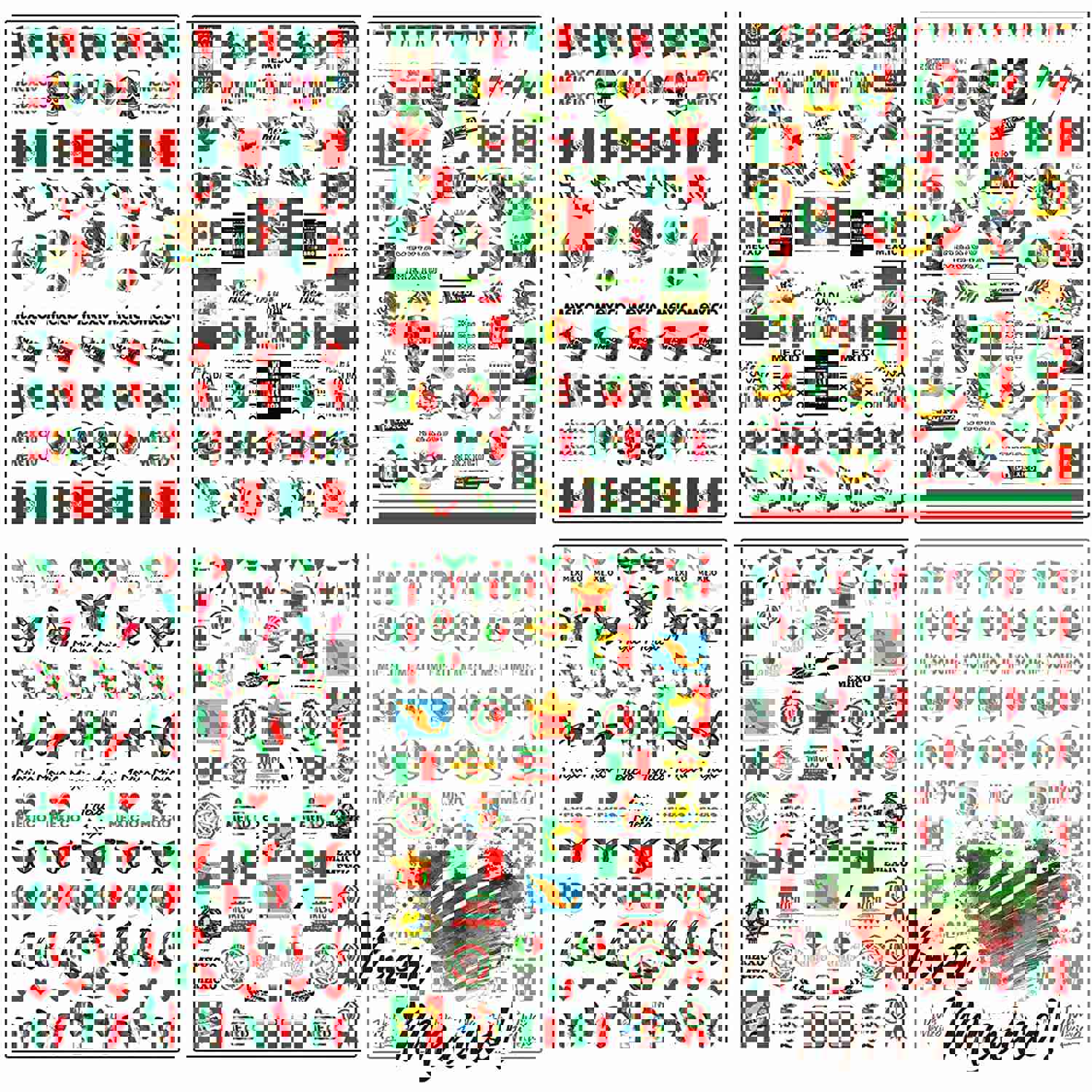 TailaiMei Easter Nail Stickers - Self-Adhesive Nail Art Decals for DIY Nail Decorations