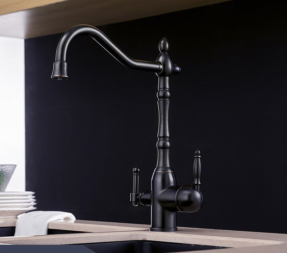 MIRODEMI® Two Handle Swivel Spout Water Purifier Sink Kitchen Faucet