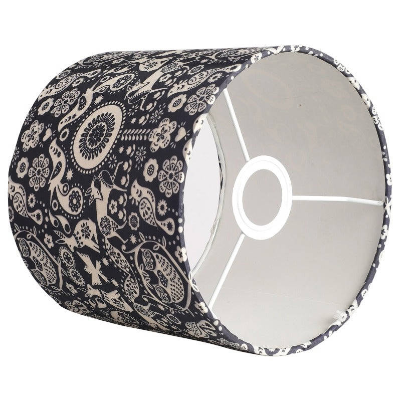 BTR CRAFTS Nandi Floral Drum Lamp Shade, Cotton Fabric, Handcrafted, Multiple Colors Available