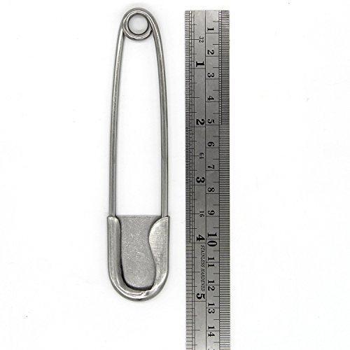 5 Inch Heavy Duty Stainless Steel Safety Pins (10 PCS) - Extra Large for Laundry, Blankets & Upholstery
