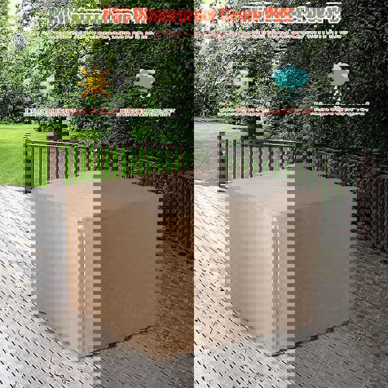 30 Square Outdoor Propane Fire Pit Table with 50,000 BTU and Waterproof Cover