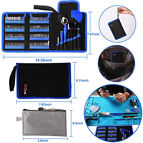 Kaisi 136 in 1 Professional Electronics Repair Tool Kit with Magnetic Drive and Portable Bag