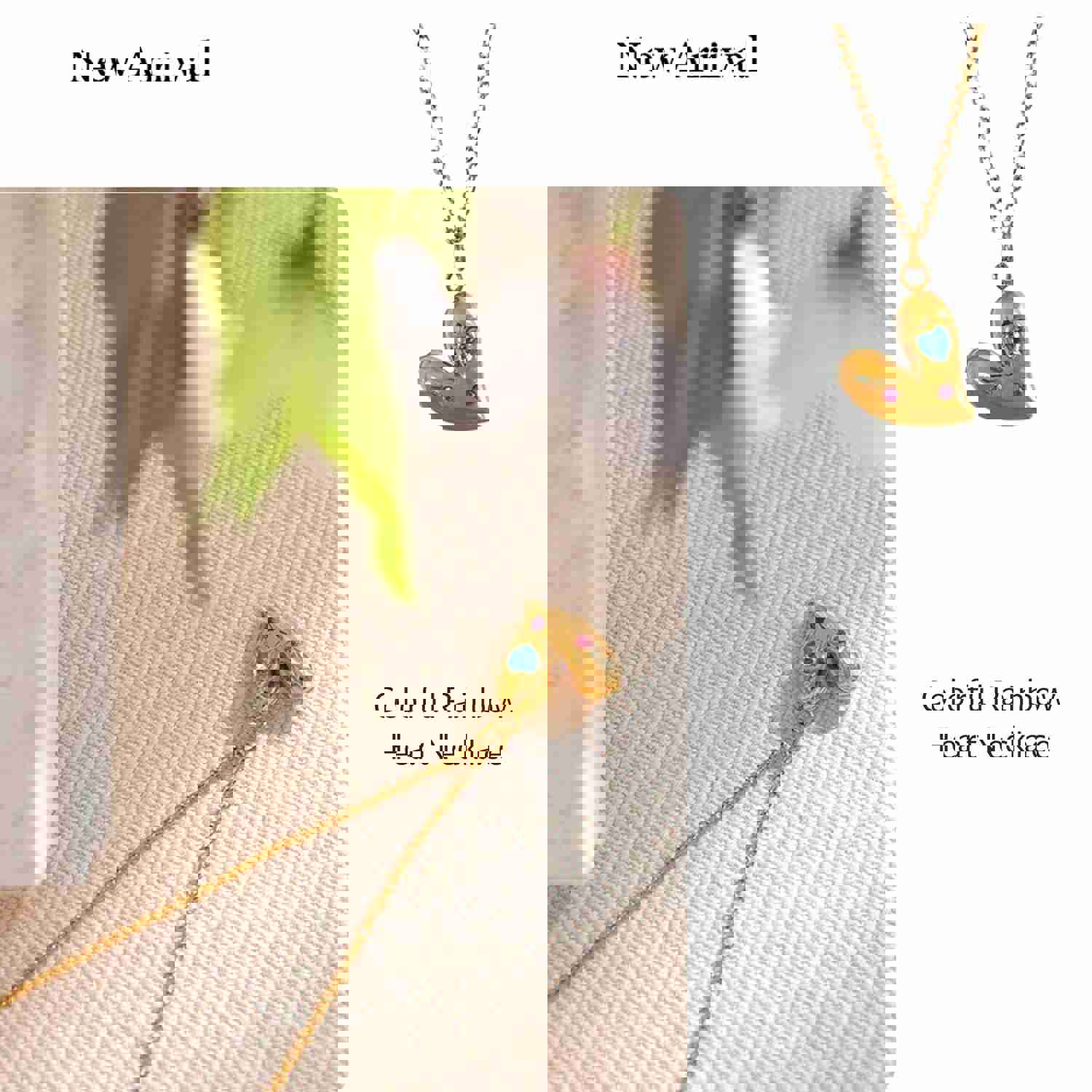 Abigail Heart Necklace with CZ Accents - Trendy & Hypoallergenic