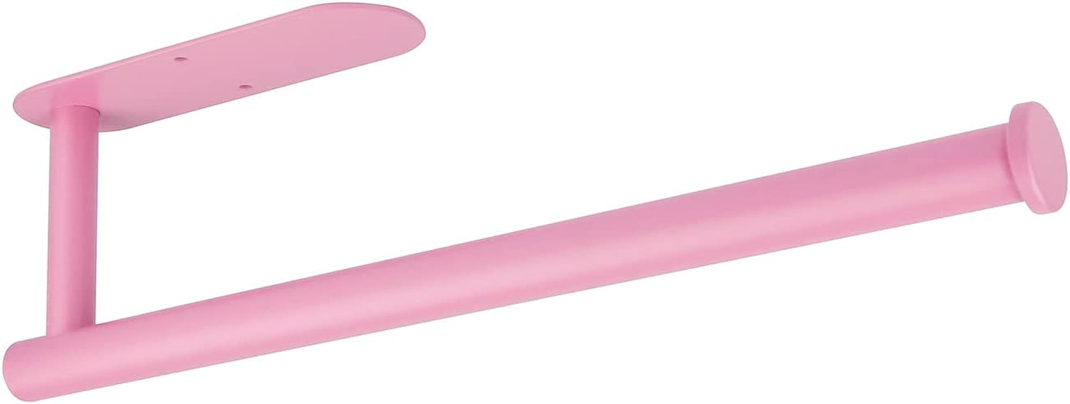 Stainless Steel Paper Towel Holder for Kitchen - Self-Adhesive Under Cabinet Mount (Pink)