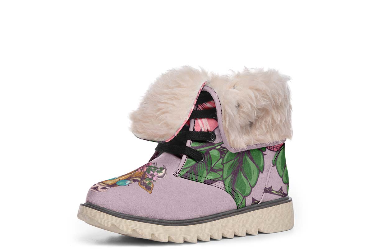 Floral Cow Polar Vibe Boots