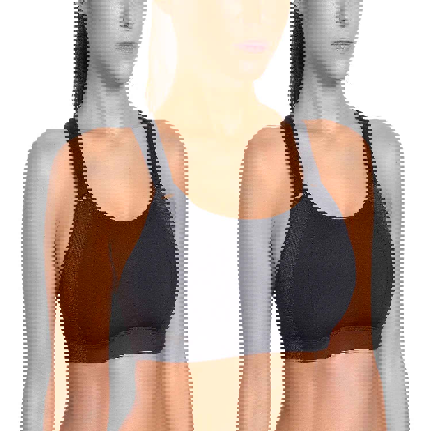 SYROKAN Women's Front Adjustable Lightly Padded Wirefree Racerback High Impact Sports Bra