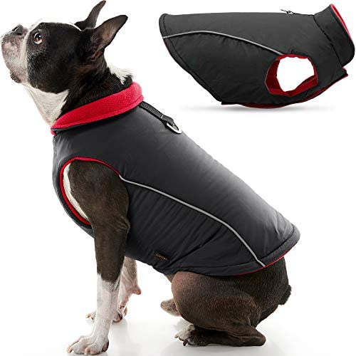 Feeke Sports Vest Dog Jacket - Reflective Fleece-Lined Vest for Small Dogs