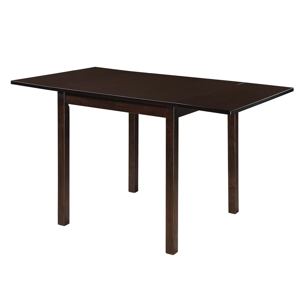 Kelso Rectangular Dining Table with Drop Leaf in Cappuccino Finish
