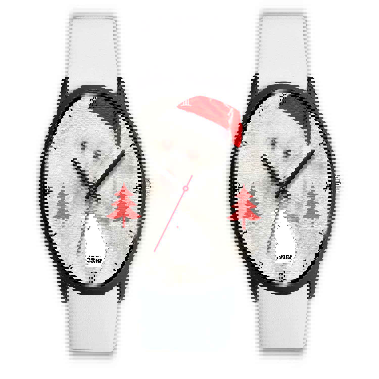 Cute Poodle Dog Georgia Christmas Special Wrist Watch
