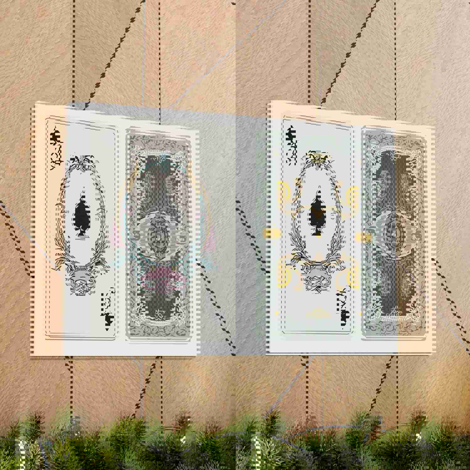 Steampunk Style Ace Of Spades Playing Card Canvas Wall Art - Ready-to-Hang Home Decor