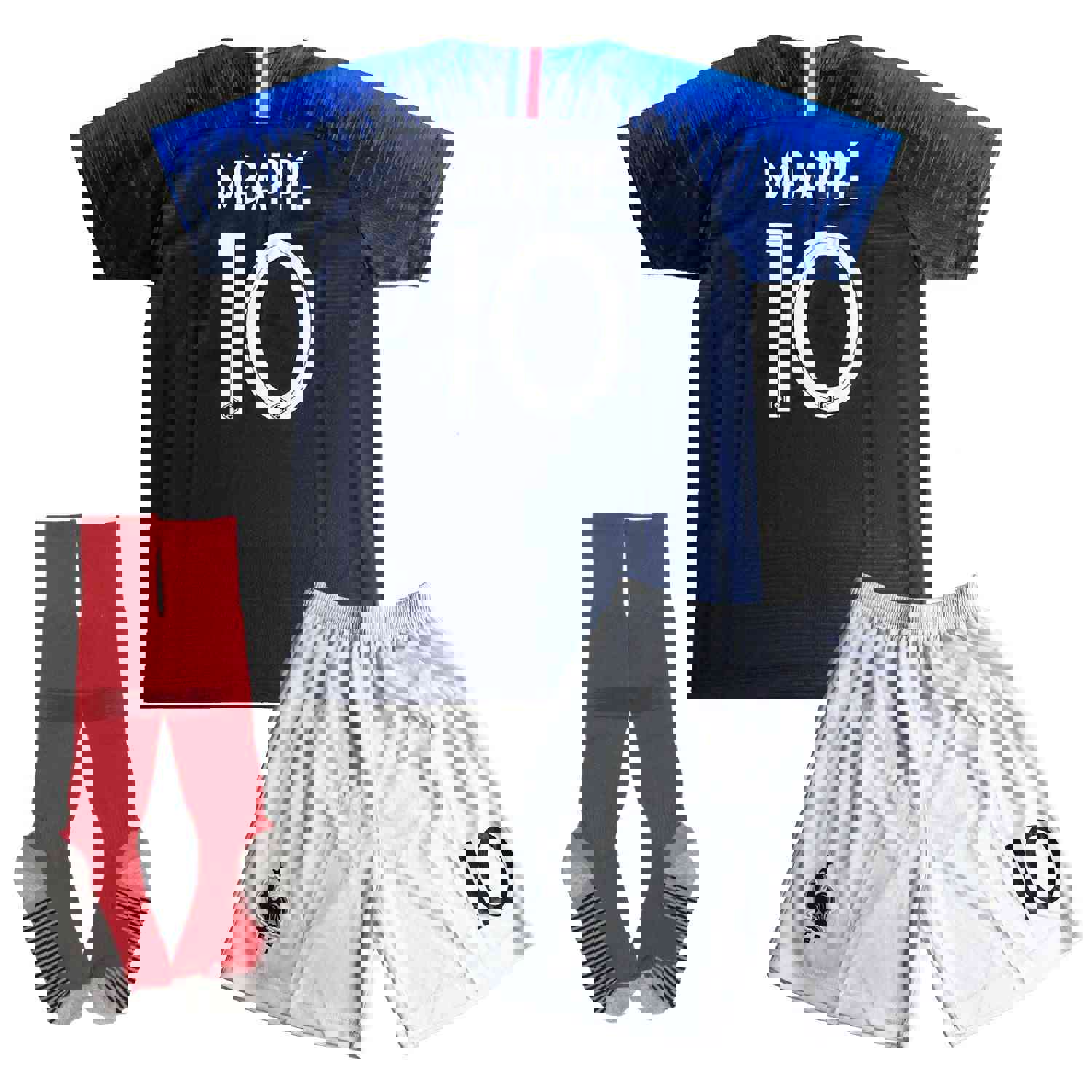 GLL SPORT New 2018 #10 MBAPPE Home Kids Soccer Jersey Kit with Shorts and Socks