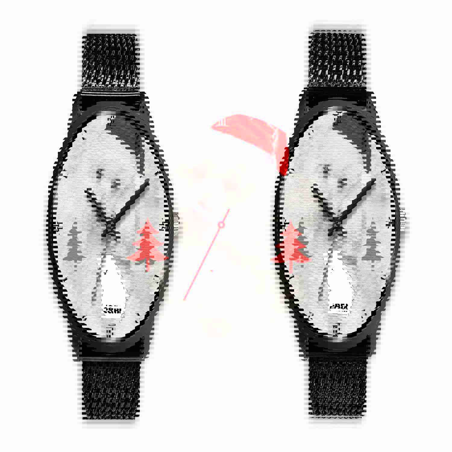 Cute Poodle Dog Georgia Christmas Special Wrist Watch