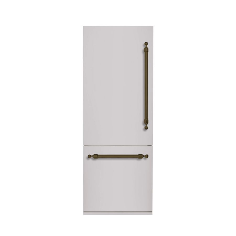 Hallman 60 Built-in Refrigerator with Interior Filtered Water Dispenser, Bottom Mount Freezer, and Automatic Ice Maker