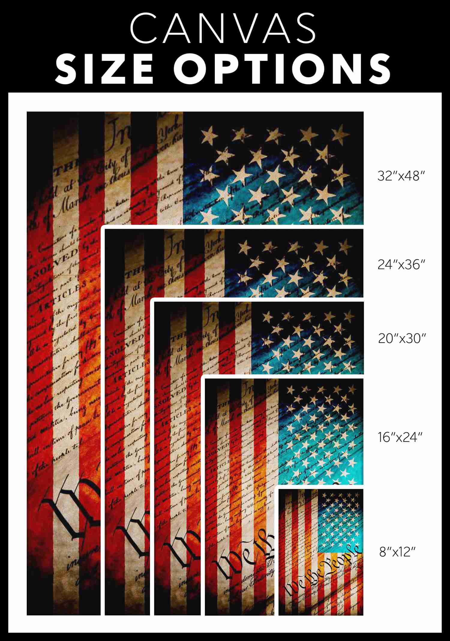 WE THE PEOPLE FLAG ART - CANVAS ART