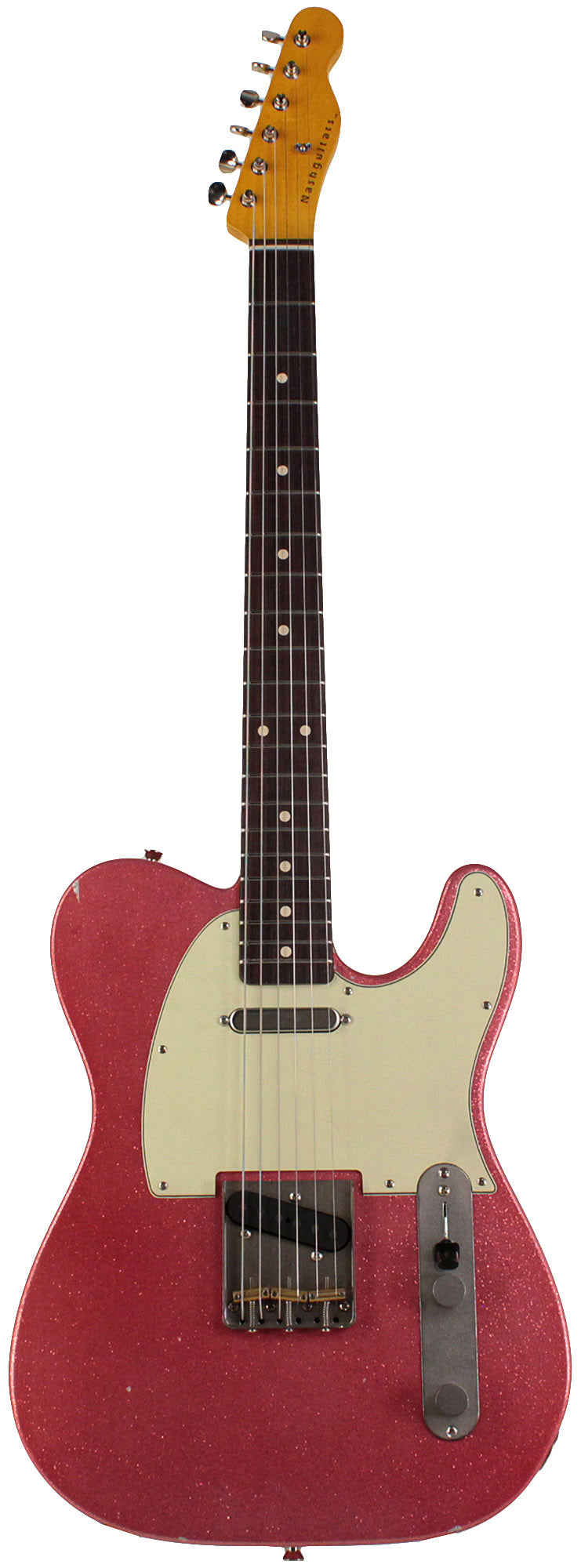 Nash T-63 Guitar, Pink Sparkle, Light Aging - Vintage Styled Tele Model