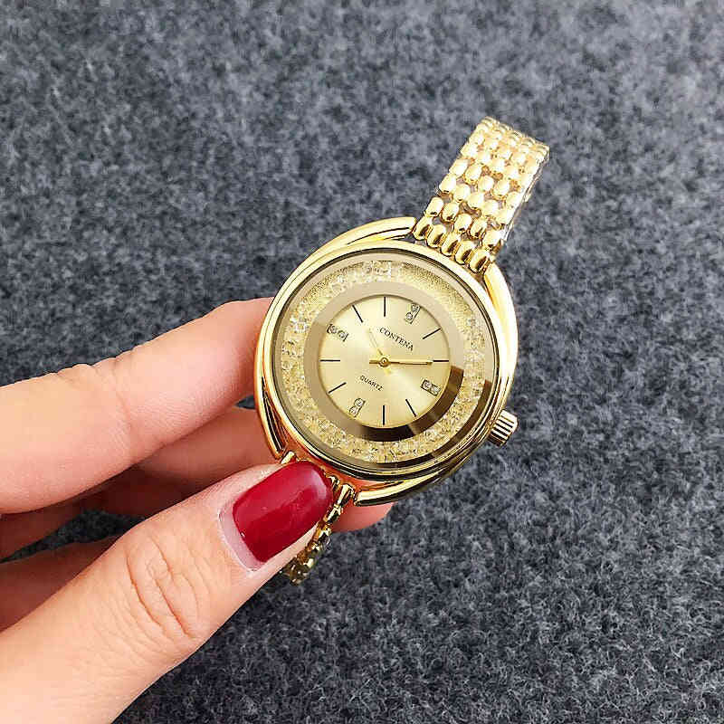 Contena Luxury Quartz Watch for Women - Stainless Steel Fashion Timepiece