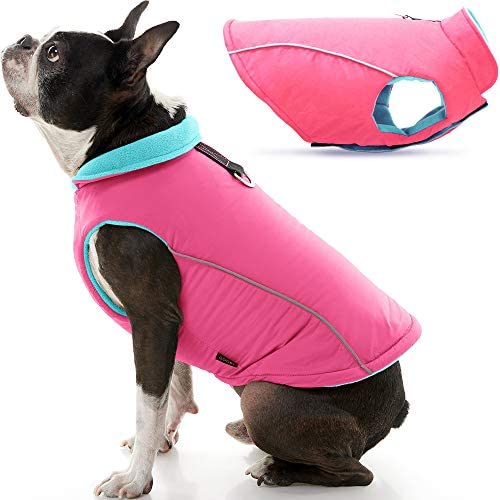 Feeke Sports Vest Dog Jacket - Reflective Fleece-Lined Vest for Small Dogs