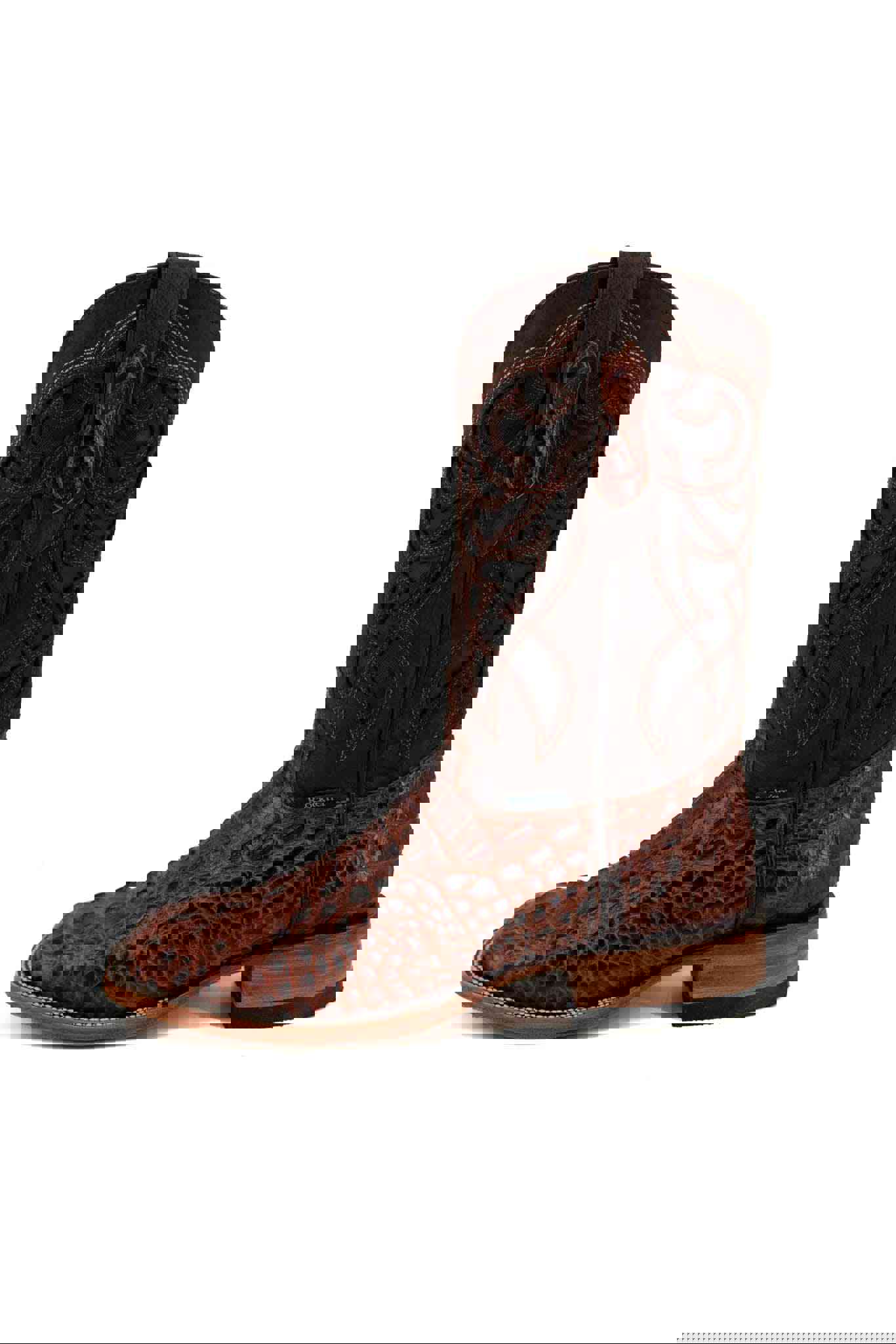 Imit. Fuscus De Cocodrilo Cowboy Boot - Genuine Leather Square Toe