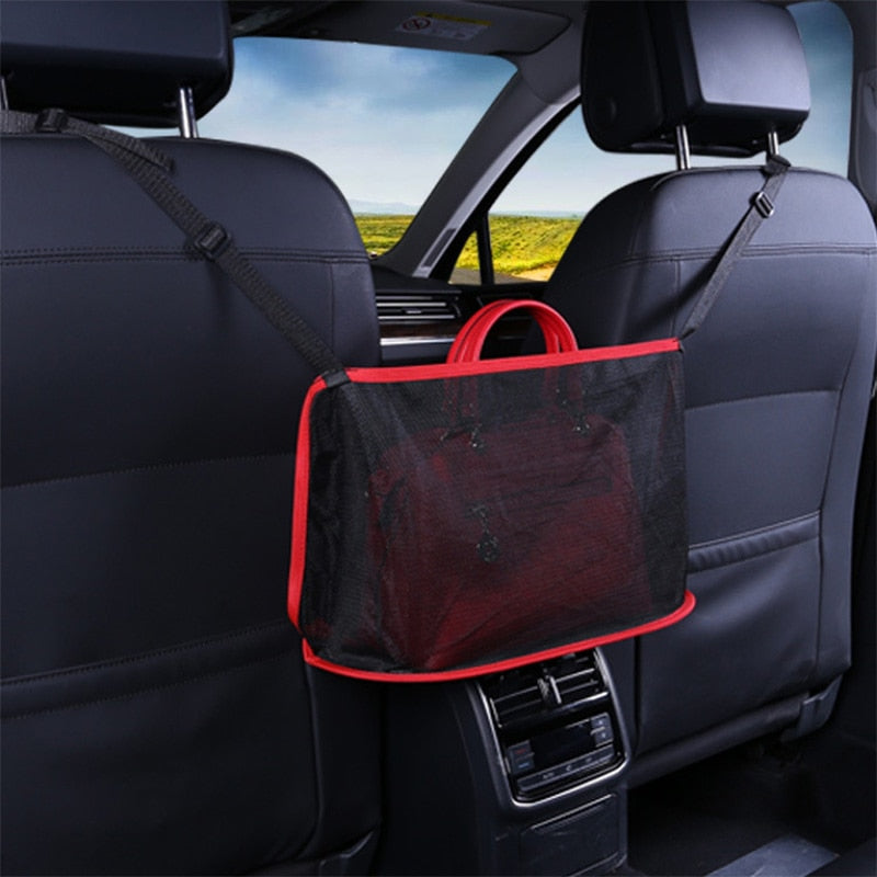 Universal Car Net Pocket Handbag Holder - Multifunction Seat Gap Storage Organizer