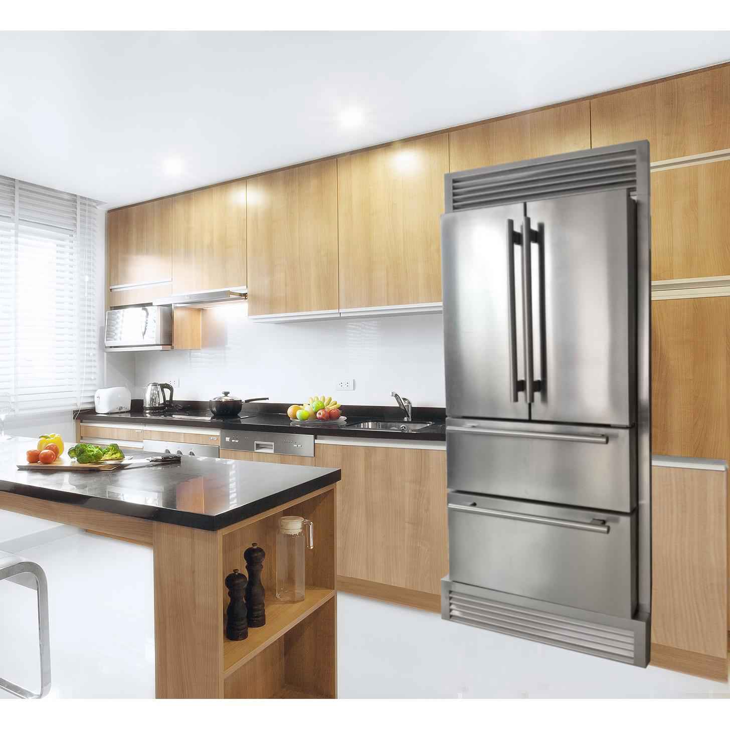 Forno 36-inch, 19.2 cu.ft. Freestanding French 4-Door Refrigerator with Interior Ice Maker
