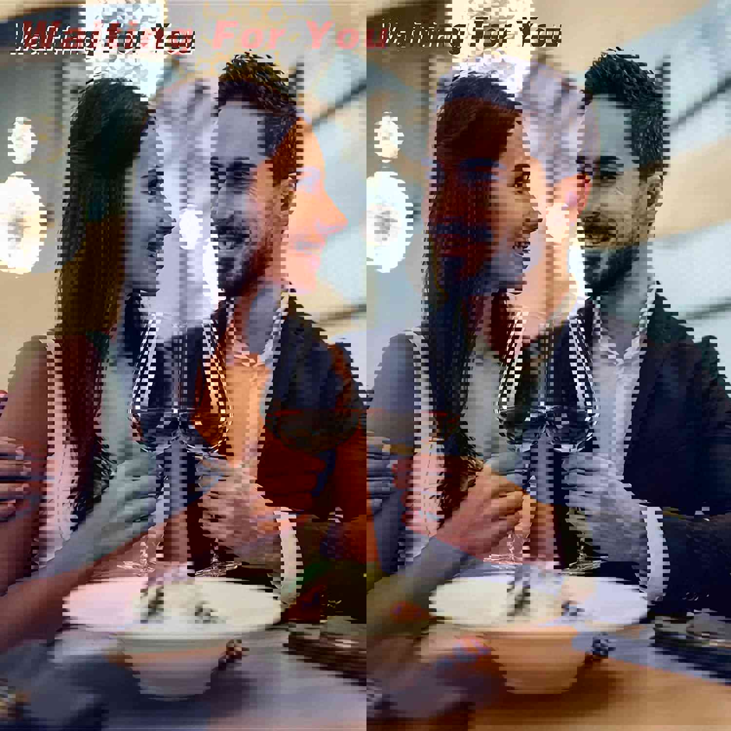 Teemto Crystal Wine Glasses Set of 6 - Hand Blown Italian Style, Lead Free, 17.4 oz