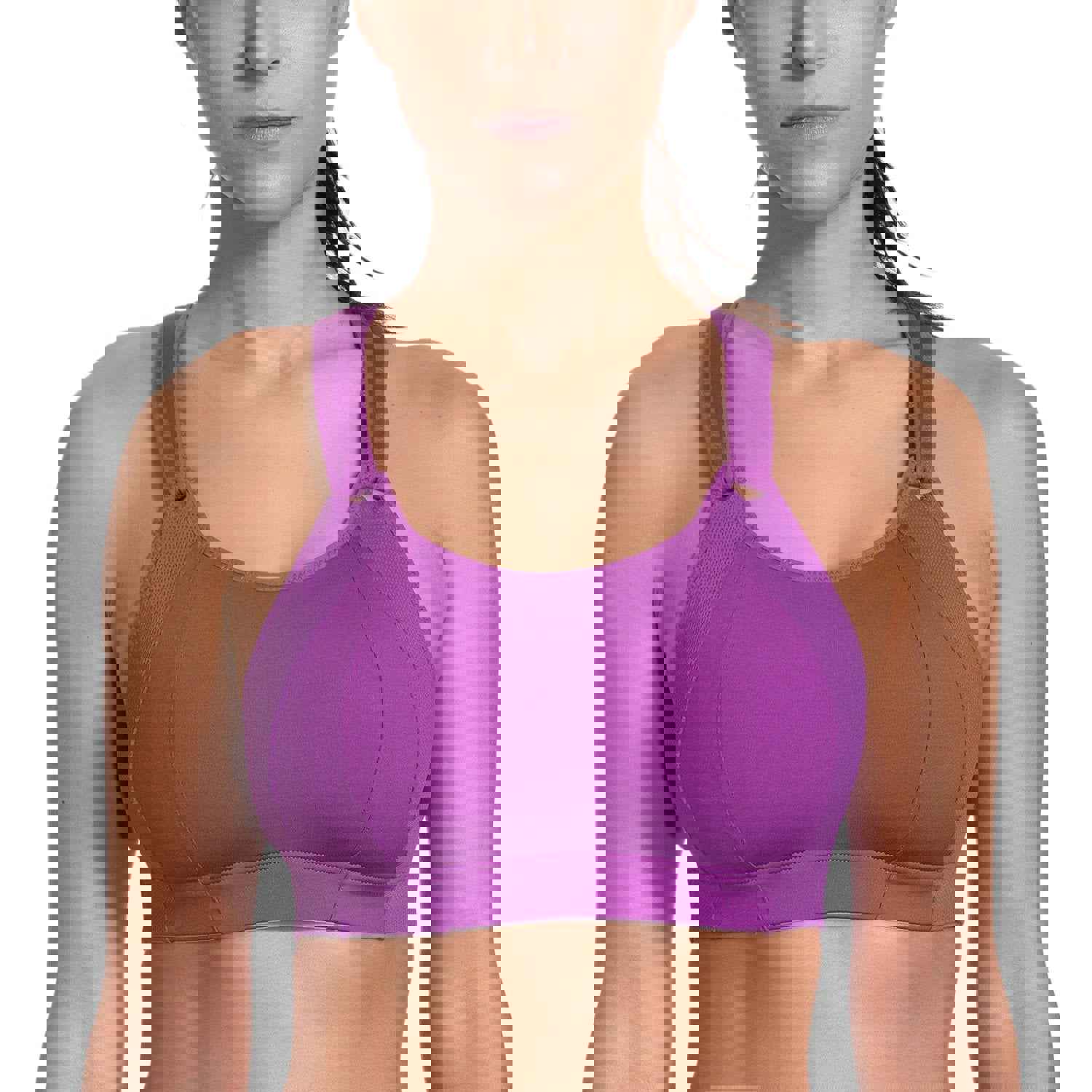 SYROKAN Women's Front Adjustable Lightly Padded Wirefree Racerback High Impact Sports Bra