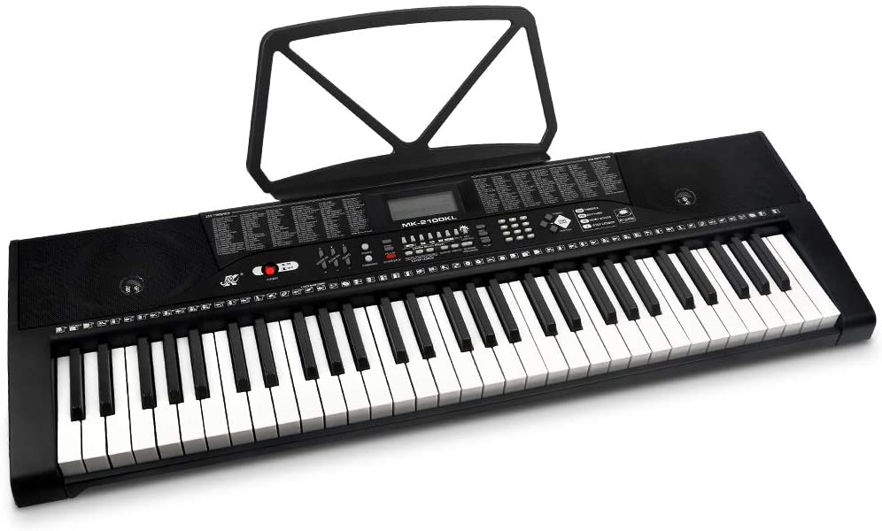 61-Key Portable Electronic Keyboard Piano for Beginners with Lighting Keys and Interactive Teaching System